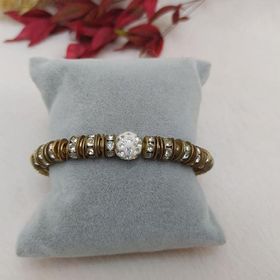 Hdmarketim Şambala Taşlı Gold Renk Lastikli Bileklik