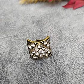 Hdmarketim Swaroski Taşlı Otantik Tasarım Kadın Gold Renk Yüzük