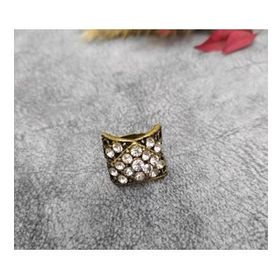 Hdmarketim Swaroski Taşlı Otantik Tasarım Kadın Gold Renk Yüzük