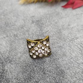 Hdmarketim Swaroski Taşlı Otantik Tasarım Kadın Gold Renk Yüzük