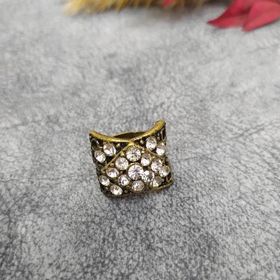 Hdmarketim Swaroski Taşlı Otantik Tasarım Kadın Gold Renk Yüzük