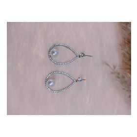 Hdmarketim Swarovski Taşlı İnci Doğal Taşlı Küpe