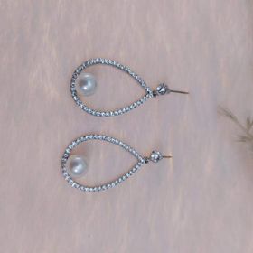 Hdmarketim Swarovski Taşlı İnci Doğal Taşlı Küpe