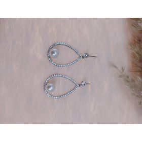 Hdmarketim Swarovski Taşlı İnci Doğal Taşlı Küpe