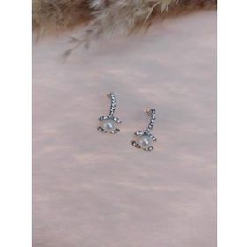 Hdmarketim Swarovski Taşlı İncili Doğa Temalı Küpe