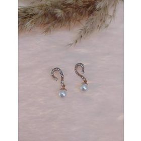 Hdmarketim Swarovski Taşlı İncili Doğa Temalı Küpe