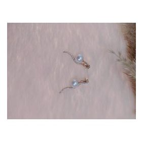 Hdmarketim Swarovski Taşlı İncili Doğa Temalı Küpe