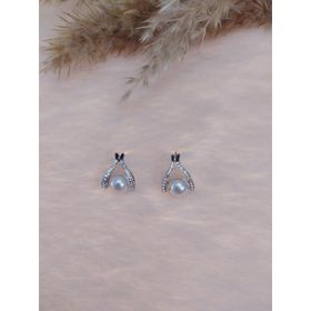 Hdmarketim Swarovski Taşlı İncili Doğa Temalı Küpe