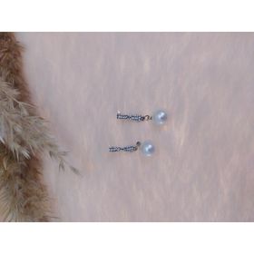 Hdmarketim Swarovski Taşlı İncili Doğa Temalı Küpe