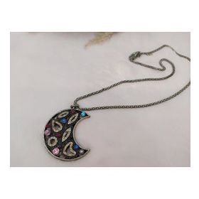 Hdmarketim Swarovski Taşlı Moda Tasarım Ay Model Kolye