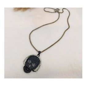 Hdmarketim Swarovski Taşlı Punisher Kurukafa Tema Tasarım Kolye