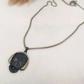 Hdmarketim Swarovski Taşlı Punisher Kurukafa Tema Tasarım Kolye