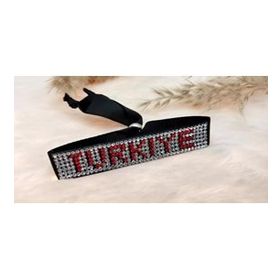 Hdmarketim Swarovski Taşlı Türkiye Yazılı Ayarlanabilir Bileklik