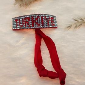 Hdmarketim Swarovski Taşlı Türkiye Yazılı Ayarlanabilir Bileklik