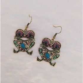 Hdmarketim Vintage Hürrem Sultan Otantik Sallantılı Kurbağa Küpe