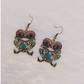 Hdmarketim Vintage Hürrem Sultan Otantik Sallantılı Kurbağa Küpe