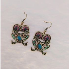 Hdmarketim Vintage Hürrem Sultan Otantik Sallantılı Kurbağa Küpe