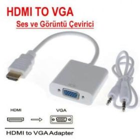 HDMI To Vga Kablosu Çevirici Dönüştürücü