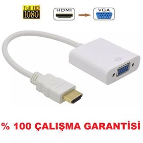 HDMI To Vga Kablosu Çevirici Dönüştürücü