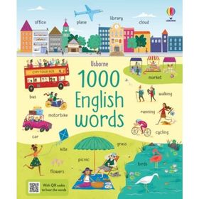 He First 1000 Words English Sticker Book-Usborne Publishing