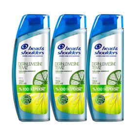 Head & Shoulders 3x300 ml Derinlemesine Temizlik Yağlanma Kontrolü Limon Şampuan