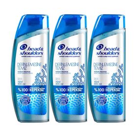 Head & Shoulders 3x300 ml Derinlemesine Temizlik Yoğun Ferahlık Deniz Mineralleri Şampuan