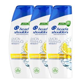 Head & Shoulders 3x330 ml Limon Ferahlığı Kepek Karşıtı Yağlı Saçlar Günlük Kullanım Şampuan