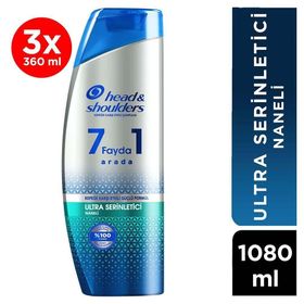 Head & Shoulders 7 Fayda 1 Arada Serinletici Naneli Kepeğe Karşı Etkili 3x360 ml Şampuan