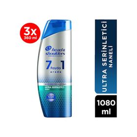 Head & Shoulders 7 Fayda 1 Arada Serinletici Naneli Kepeğe Karşı Etkili 3x360 ml Şampuan