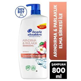 Head & Shoulders Arındırma ve Parlaklık Kepek Elma Sirkesi 800 ml Karşıtı Şampuan