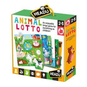 Headu 22847 2-5 Yaş Animal Lotto Montessori Puzzle Oyunu
