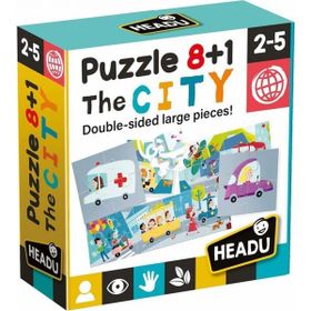 Headu 8 1 2-5 Yaş Çift Taraflı Şehrim Puzzle