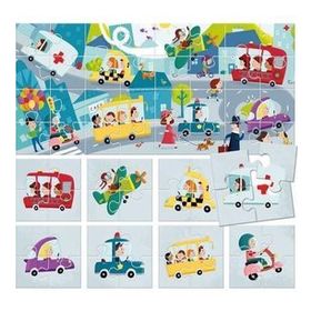 Headu 8 1 2-5 Yaş Çift Taraflı Şehrim Puzzle