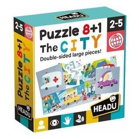 Headu 8 1 2-5 Yaş Çift Taraflı Şehrim Puzzle