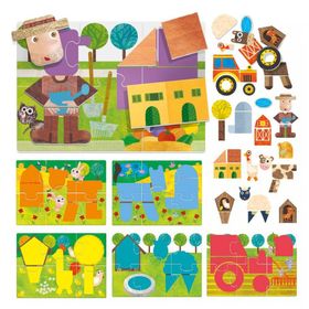 Headu MU25374 Çocuklar için Dokunsal Loto Montessori Yapbozu