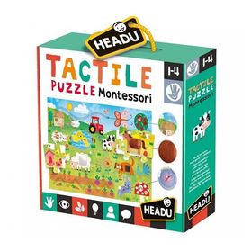 Headu Tactile Kabartma Boyalı 21 Parça Çiftlik Puzzle