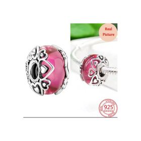 Hector Co Jewellery Aşkınızı Ortaya Çıkarın Pembe Murano Cam Charm