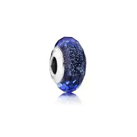 Hector Co Jewellery Işık Yayan Mavi Murano Cam Charm