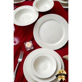 Heda Porselen Elif 18 Parça 6 Kişilik Porselen Yemek Takımı