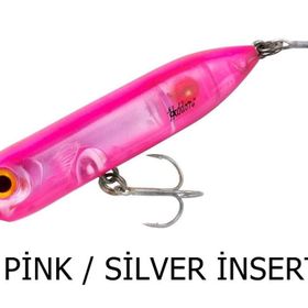 Heddon Lures Chug N Spook Jr. Su Üstü Pink Silver İnsert Suni Yem