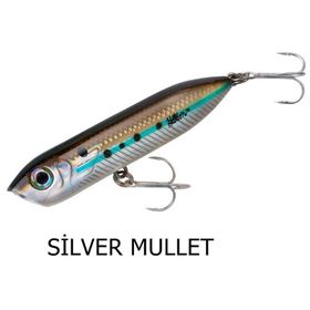 Heddon Lures Chug N Spook Jr. Su Üstü Silver Mullet Suni Yem