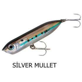 Heddon Lures Chug N Spook Jr. Su Üstü Silver Mullet Suni Yem