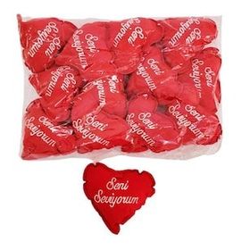 Hediye Deposu Seni Seviyorum Yazılı Kalp Yastık
