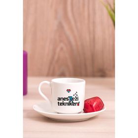 Hediye Dükkanı Anestezi Teknikeri Porselen Türk Kahvesi Fincanı