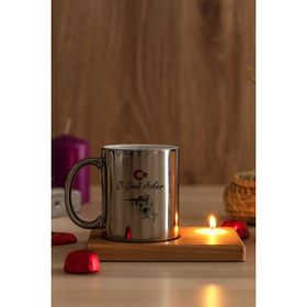 Hediye Dükkanı Askere Hediye Ahşap Altlıklı Mumlu Silver Kupa Bardak