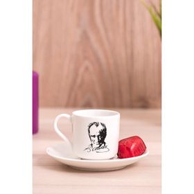 Hediye Dükkanı Atatürk Siluetli Porselen Türk Kahvesi Fincanı