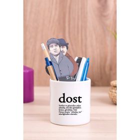 Hediye Dükkanı Dost Kelime Anlamı Seramik Kalemlik