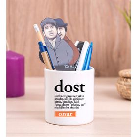 Hediye Dükkanı Dost Kelime Anlamı Seramik Kalemlik