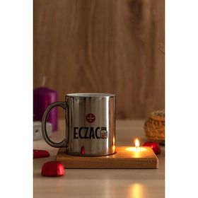 Hediye Dükkanı Eczacı Ahşap Altlıklı Mumlu Silver Kupa Bardak