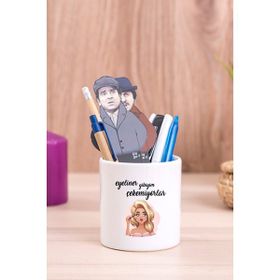 Hediye Dükkanı Eyeliner Gibiyim Çekemiyorlar Seramik Kalemlik